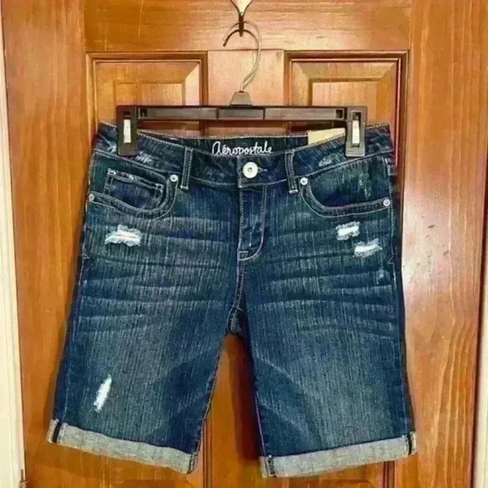 Aeropostale Women's Blue Denim Shorts